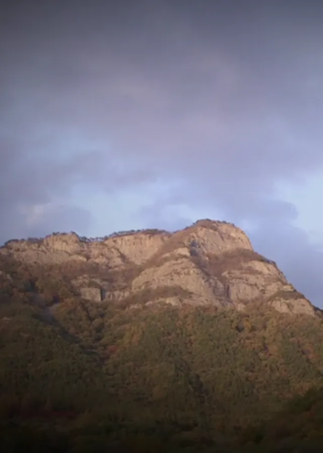 Montañas de Corea al atardecer
